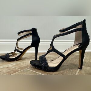 ANTONIO MELANI Glitter Black Heels